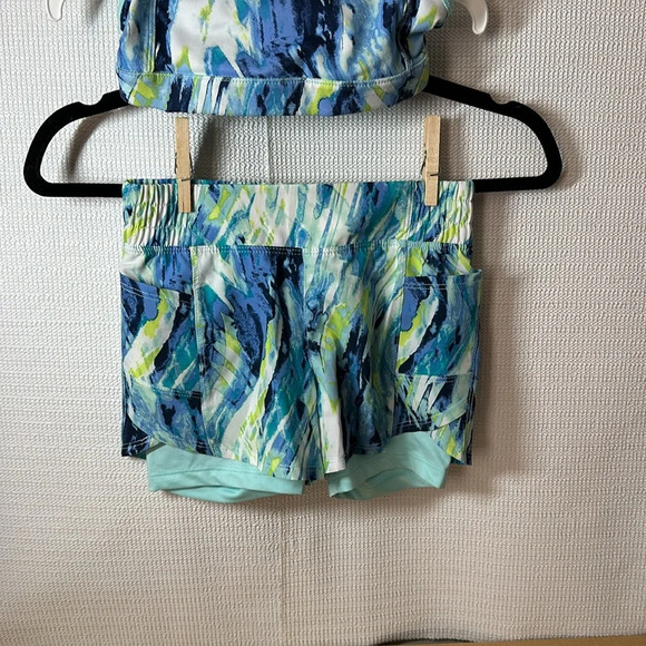 AVIA 2 Piece Sports Bra Shorts Set Girls Size 6/6X - Picture 3 of 7